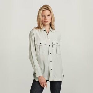 G-Star Light Gray Button-Up Shirt
